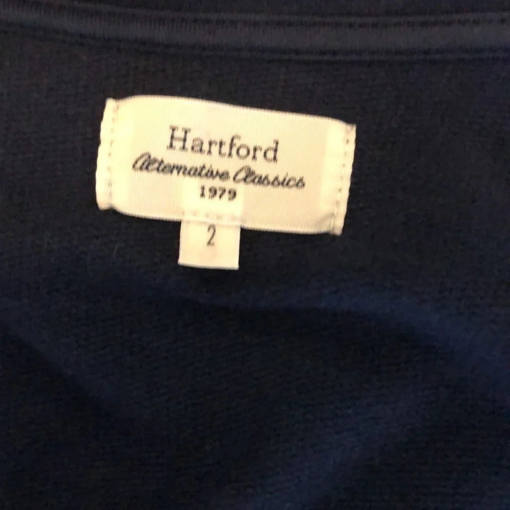 Hartford Navy Cotton Cardigan Size 2